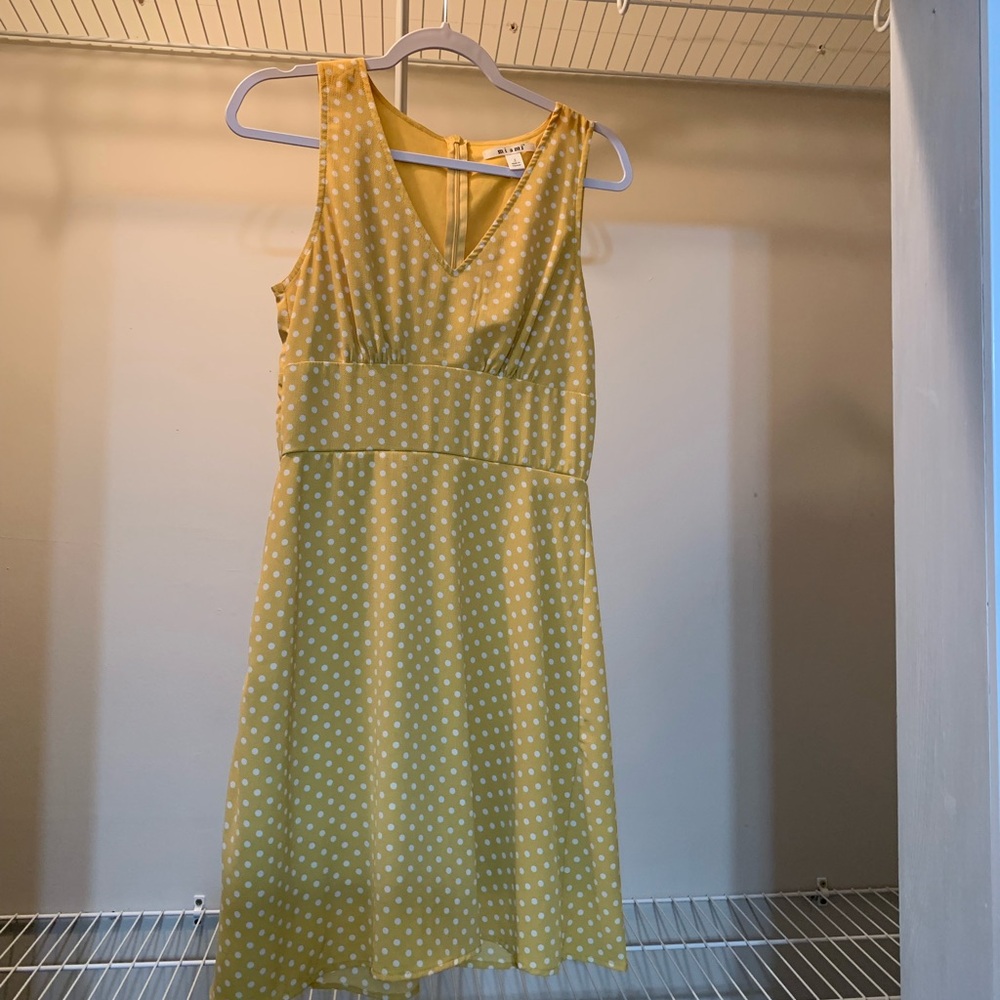 Miami Yellow Polka Dot Dress